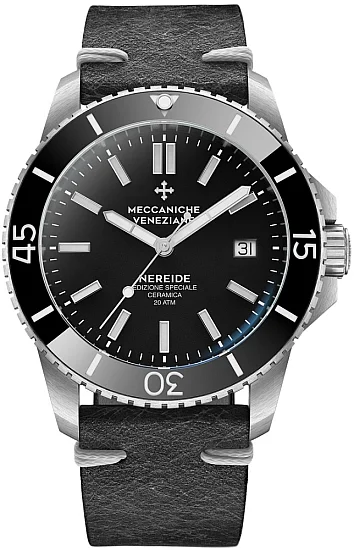 Venezianico Nereide 40 Automatico Ceramic Limited Edition Ardesia-Pelle