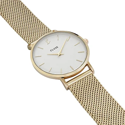 Cluse Minuit Heart Gold Mesh Gift Box ZESTAW Valentine CLG012