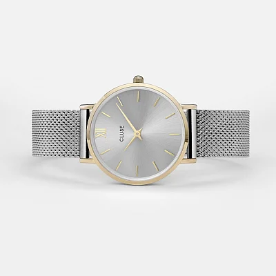 Cluse Minuit Mesh Gold Silver CW0101203015