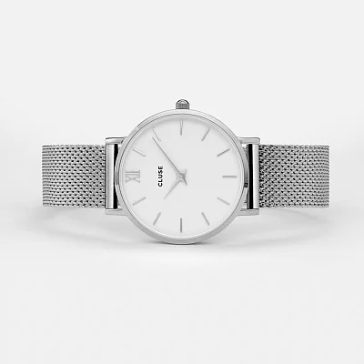Cluse Minuit Mesh Silver White CW0101203002