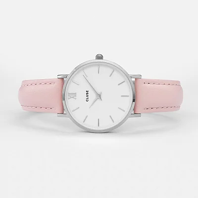 Cluse Minuit Silver White Pink CL30005
