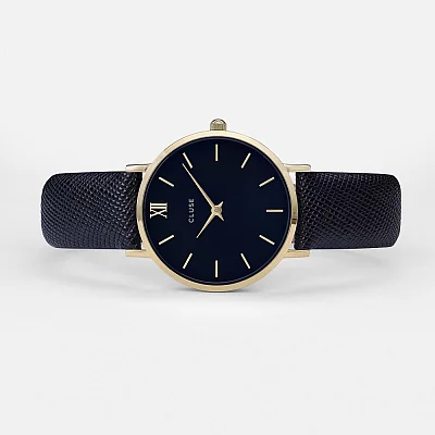 Cluse Minuit Yellow Gold Midnight Blue CL30014