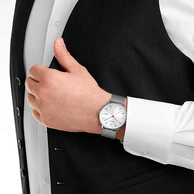Mondaine Doppio Big-Date Mesh MLE.41210.SM