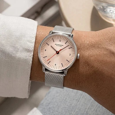 Mondaine Doppio Small Mesh Date MLE.33150.SM