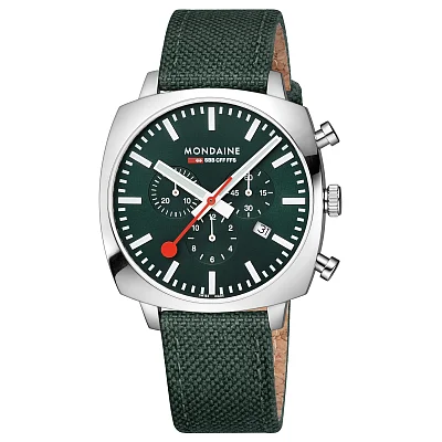 Mondaine SBB Cushion Quartz Chrono BackLight MSL.41460.LF.SET