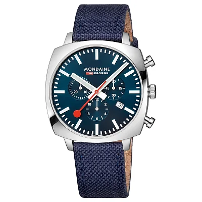 Mondaine SBB Cushion Quartz Chrono Set MSL.41440.LD.SET