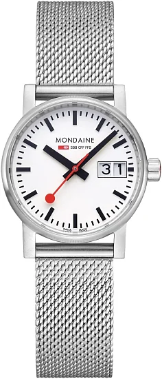 Mondaine SBB evo2 Lady Quartz Big-Date Mesh MSE30210SM