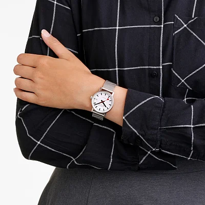 Mondaine SBB evo2 Unisex Automatic Date Mesh MSE.35610.SM