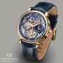  Zdjęcie 4 Carl von Zeyten Neukirch Automatic Moonphase GMT Skeleton Yellow Gold PVD Sapphire CVZ0005GBLS
