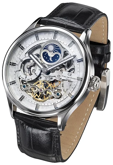 Carl von Zeyten Neustadt Automatic Moonphase GMT Skeleton CVZ0008WH