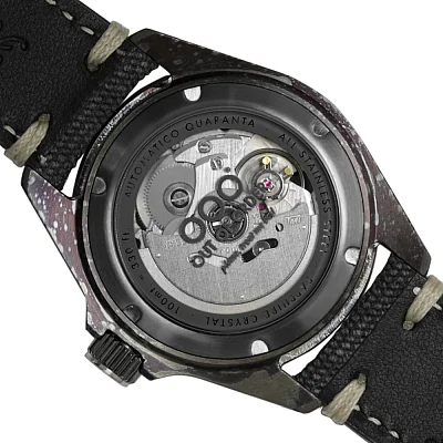 OUT OF ORDER Automatico Quaranta Black Canvas Strap OOO.001-21.NE.CA