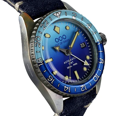 OUT OF ORDER Shaker Automatic GMT Bomba Blu OOO.001-25.BB
