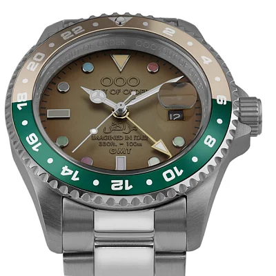 OUT OF ORDER Swiss GMT Marrrakesh Ultra Brushed Quartz OOO.001-19.MA.SS