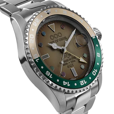 OUT OF ORDER Swiss GMT Marrrakesh Ultra Brushed Quartz OOO.001-19.MA.SS