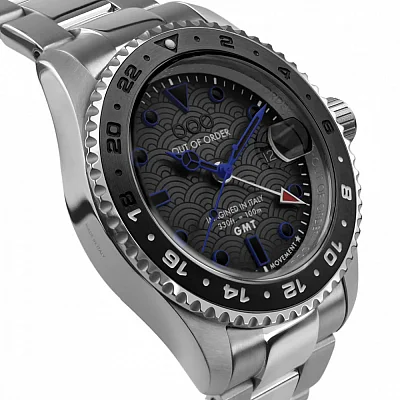 OUT OF ORDER Swiss GMT Tokyo Shibuya Ultra Brushed Quartz OOO.001-19.TS.SS