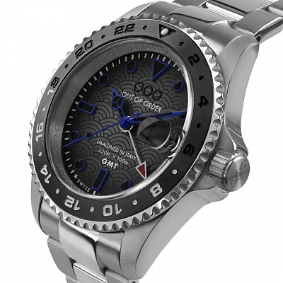 OUT OF ORDER Swiss GMT Tokyo Shibuya Ultra Brushed Quartz OOO.001-19.TS.SS