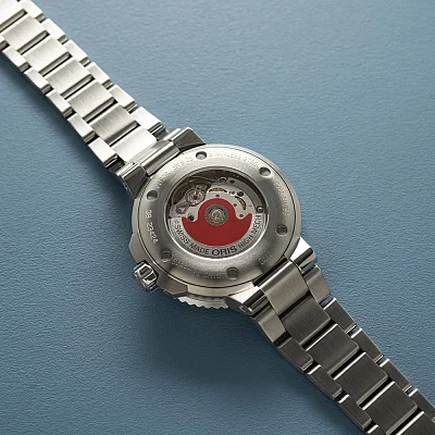 Oris Aquis Lady Date Relief Blue Mother of Pearl 01 733 7770 4155-07 8 18 05P