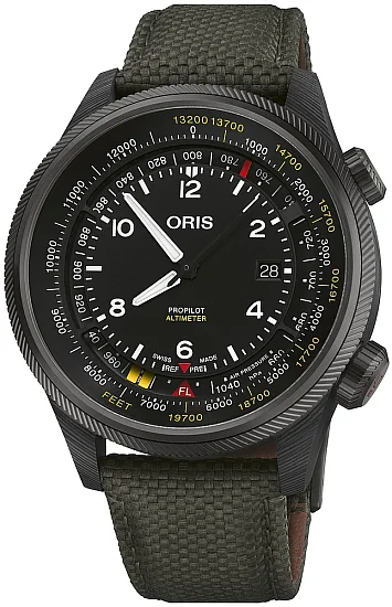 Oris Big Crown ProPilot Altimeter Carbon in Feet 01 793 7775 8734-Set