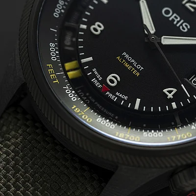Oris Big Crown ProPilot Altimeter Carbon in Feet 01 793 7775 8734-Set