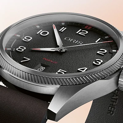 Oris Big Crown ProPilot Date 41mm Black Textured Dial 01 733 7805 4164-07 6 20 14LC