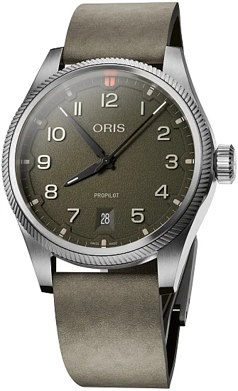 Oris Big Crown ProPilot Date 41mm Moss Textured Dial 01 733 7805 4167-07 6 20 16LC