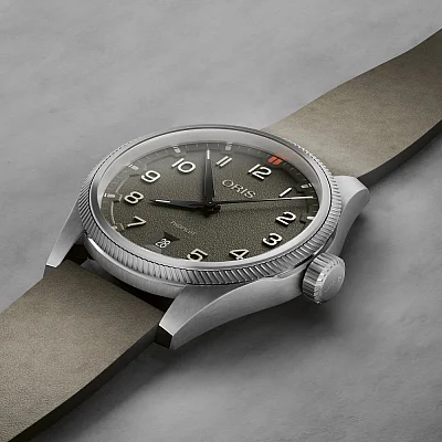 Oris Big Crown ProPilot Date 41mm Moss Textured Dial 01 733 7805 4167-07 6 20 16LC