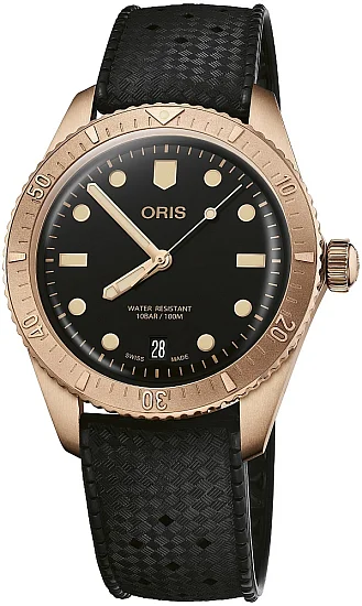 Oris Divers Sixty-Five Unisex Bronze Cotton Candy Sepia 01 733 7771 3154-07 4 19 18BR