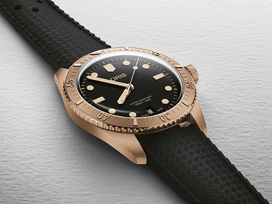 Oris Divers Sixty-Five Unisex Bronze Cotton Candy Sepia 01 733 7771 3154-07 4 19 18BR