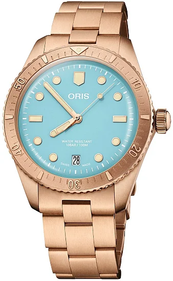 Oris Divers Sixty-Five Unisex Cotton Candy Sky Blue Bronze 01 733 7771 3155-07 8 19 15