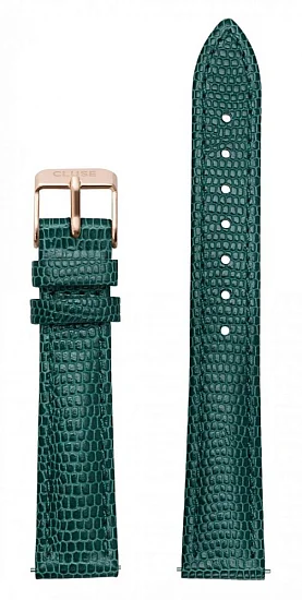 Paski i części Pasek Cluse Minuit Lizard Emerald Rose Gold CLS369