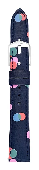 Paski i części Pasek Fossil Smartwatch Skóra Granatowy 16mm S161024