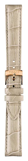 Paski i części Pasek Skórzany Tissot Beżowy 16mm PR 100 T600036974