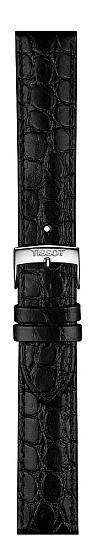 Paski i części Pasek Skórzany Tissot Czarny 19mm Everytime Medium T600039639