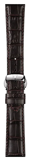 Paski i części Pasek Skórzany Tissot Brązowy 21mm z Zapięciem Motylkowym Bridgeport T600037529