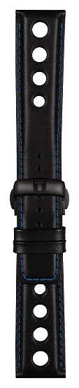 Paski i części Pasek Skórzany Tissot Czarny 20mm z Zapięciem Motylkowym PRR 516 T600037465