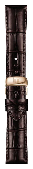 Paski i części Pasek Skórzany Tissot Brązowy 19mm z Zapięciem Motylkowym Le Locle T600037736