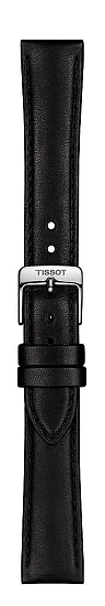 Paski i części Pasek Skórzany Tissot Czarny 16mm Bella Ora T600037909