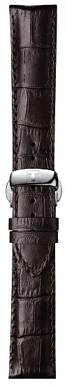 Paski i części Pasek Skórzany Tissot Brązowy 20mm z Zapięciem Motylkowym Bridgeport T600035944