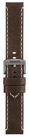 Paski i części Pasek Skórzany Tissot Brązowy 22mm Chrono XL T600041404
