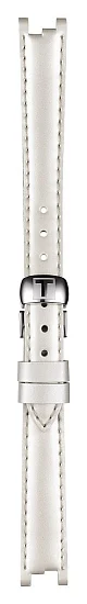 Paski i części Pasek Skórzany Tissot Biały 12mm z Zapięciem Motylkowym Flamingo T600036540