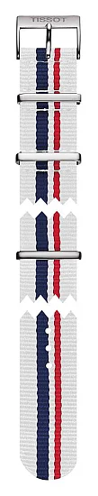 Paski i części Pasek Materiałowy Tissot NATO Biały 19mm Quickster T604038955