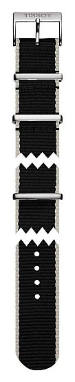 Paski i części Pasek Materiałowy Tissot NATO Czarny 19mm Quickster T604038959