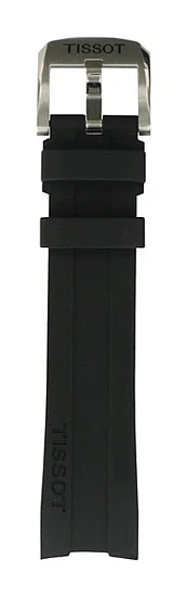 Paski i części Pasek Gumowy Tissot Czarny 19mm PRC 200 T603032879