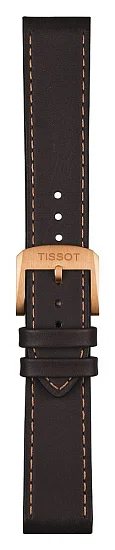 Paski i części Pasek Skórzany Tissot Brązowy 19mm Quickster T600036879