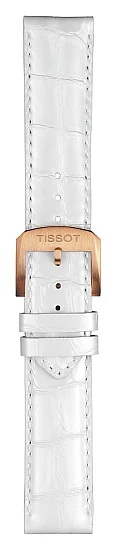 Paski i części Pasek Skórzany Tissot Biały 19mm Quickster T600035972