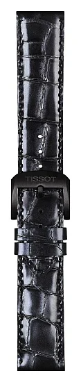 Paski i części Pasek Skórzany Tissot Antracytowy 19mm Quickster T600036880