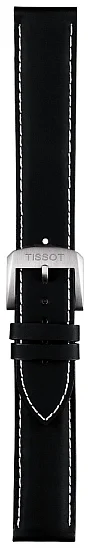 Paski i części Pasek Skórzany Tissot Czarny 19mm Quickster T600035370