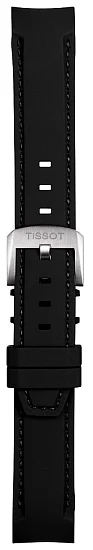 Paski i części Pasek Gumowy Tissot Czarny 19mm Quickster T603035682