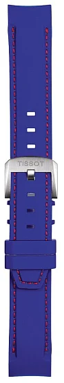Paski i części Pasek Gumowy Tissot Niebieski 19mm Quickster T603035677