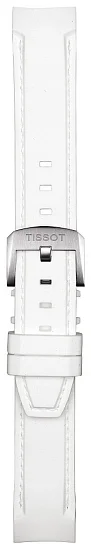 Paski i części Pasek Gumowy Tissot Biały 19mm Quickster T603035679